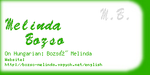 melinda bozso business card